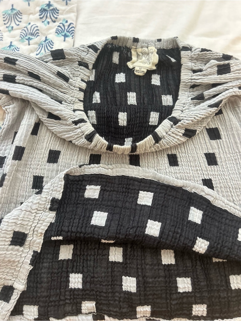 Ace & Jig Gray Top with Black Square Print - Picture 3 of 4